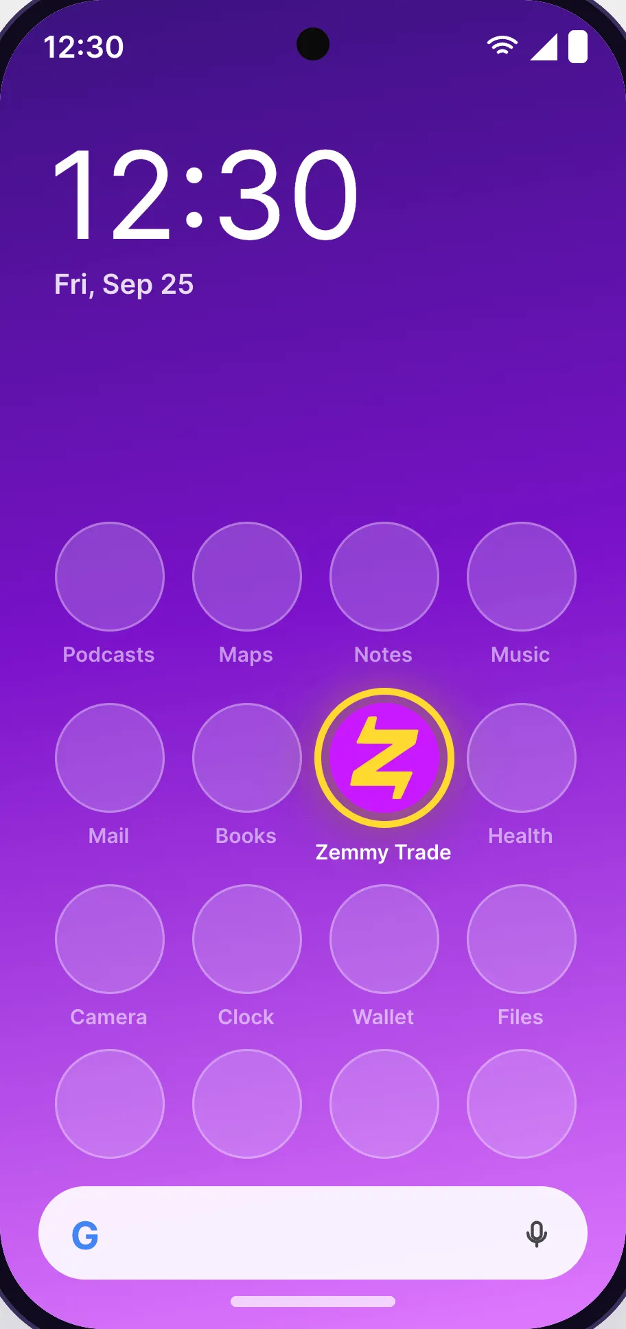Zemmy Trade icon on the Android home screen